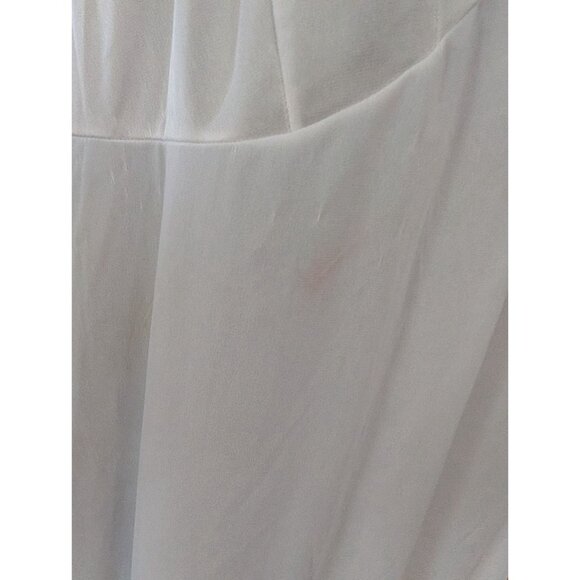 Vintage Vanity Fair White Lace Trim Full Slip 42/24L Nylon Womens Intimates - Picture 3 of 9